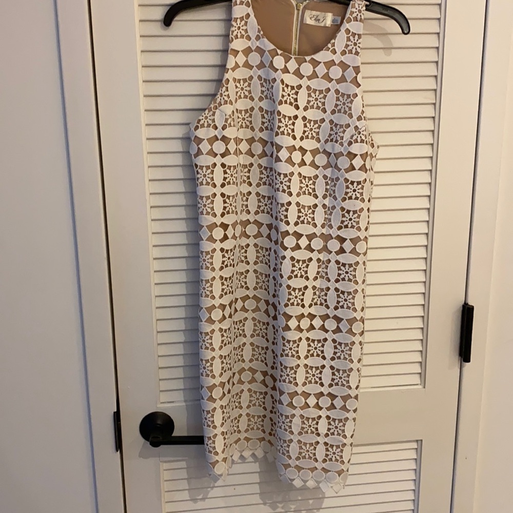 What lace overlay dress